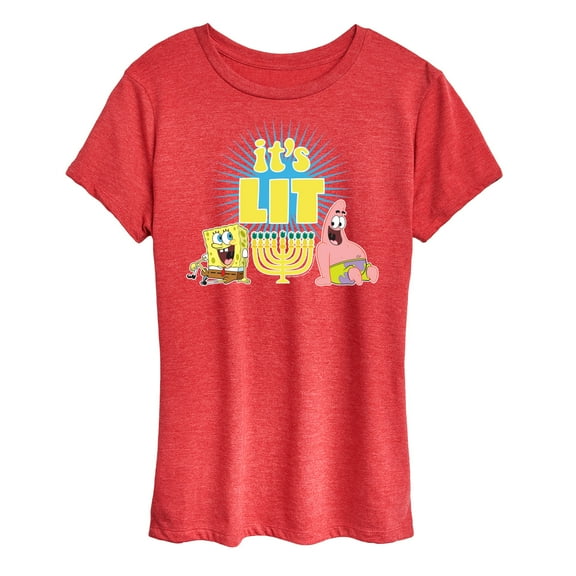 SpongeBob SquarePants - It's Lit Hanukkah - Women's Lightweight French Terry Pullover