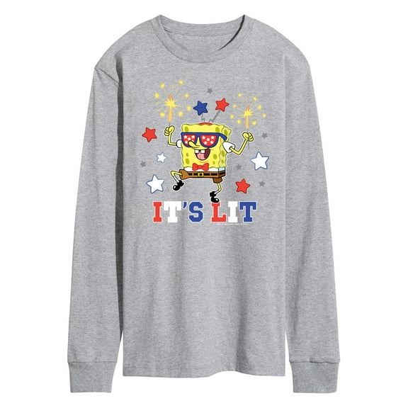SpongeBob SquarePants - It's Lit - Men's Long Sleeve T-Shirt