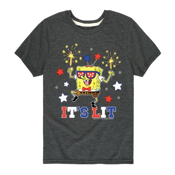 SpongeBob SquarePants - It's Lit - Toddler And Youth Short Sleeve Graphic T-Shirt