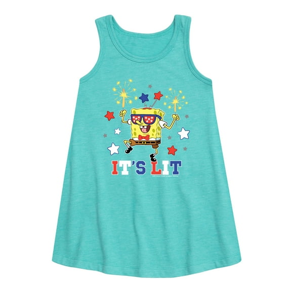 SpongeBob SquarePants - It's Lit - Toddler and Youth Girls A-line Dress