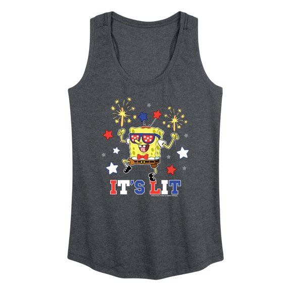 SpongeBob SquarePants - It's Lit - Women's Racerback Tank Top