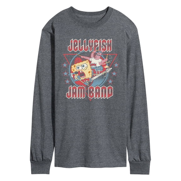 SpongeBob SquarePants - Jellyfish Jam Band - Men's Long Sleeve Graphic T-Shirt