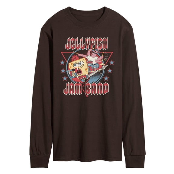 SpongeBob SquarePants - Jellyfish Jam Band - Men's Long Sleeve Graphic T-Shirt