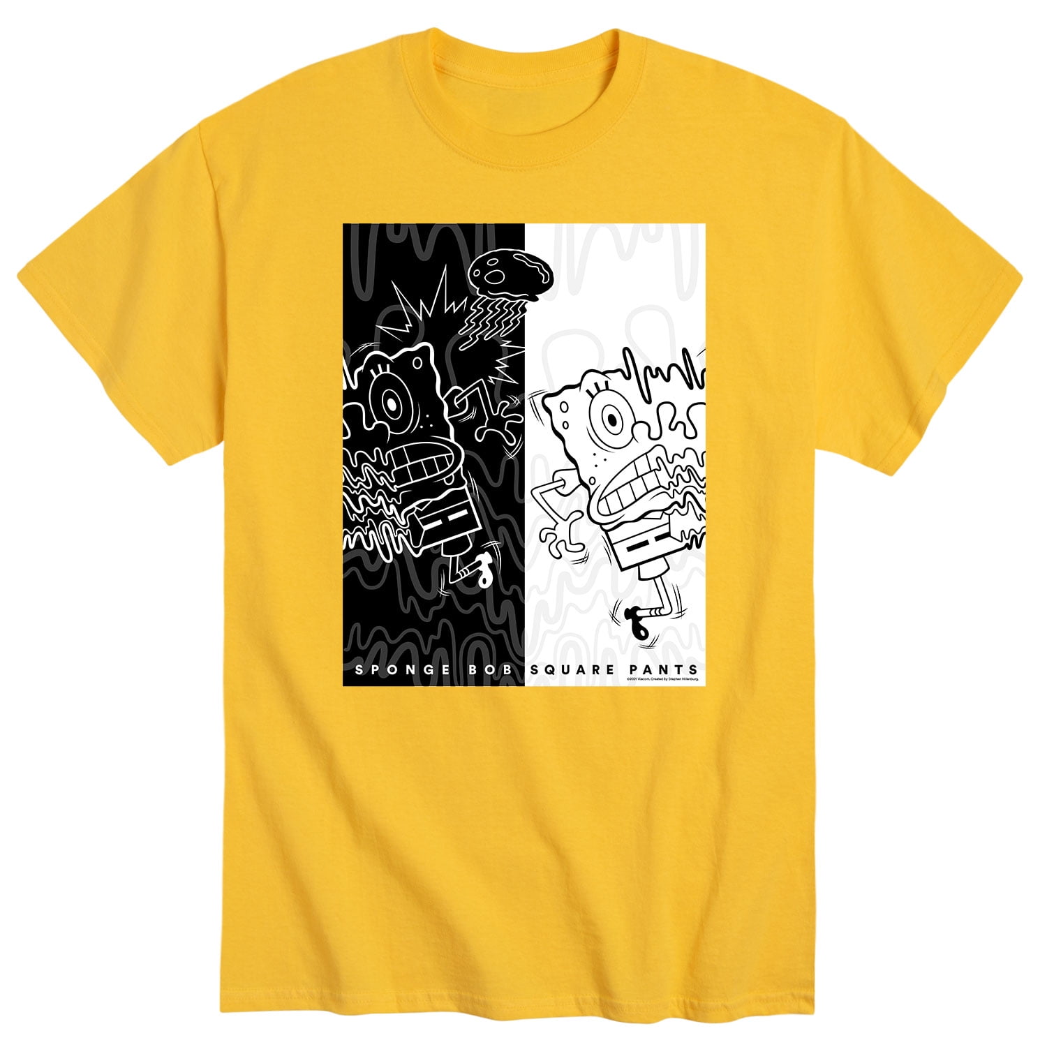 SpongeBob SquarePants - Jellyfish Sting - Men's Short Sleeve Graphic  T-Shirt 