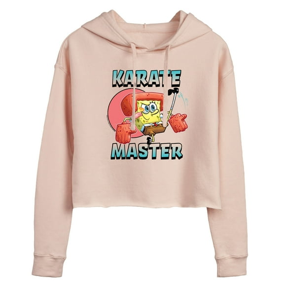 SpongeBob SquarePants - Karate Master - Juniors Cropped Pullover Hoodie