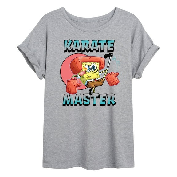 SpongeBob SquarePants - Karate Master - Juniors Ideal Flowy Muscle T-Shirt