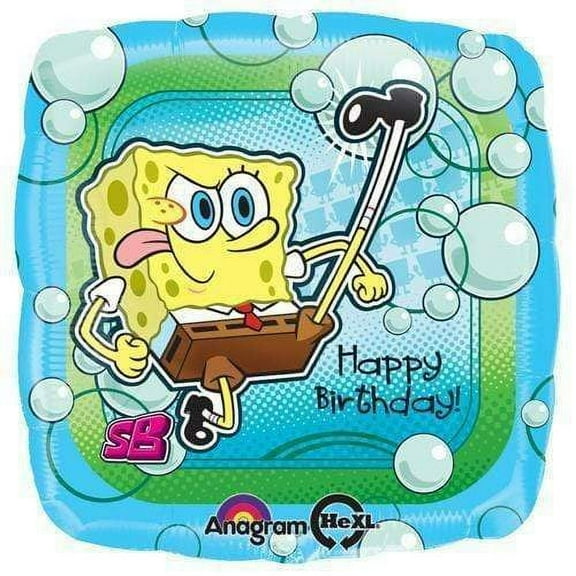 SpongeBob SquarePants Kick'n Birthday Foil 18" Balloon, 1ct