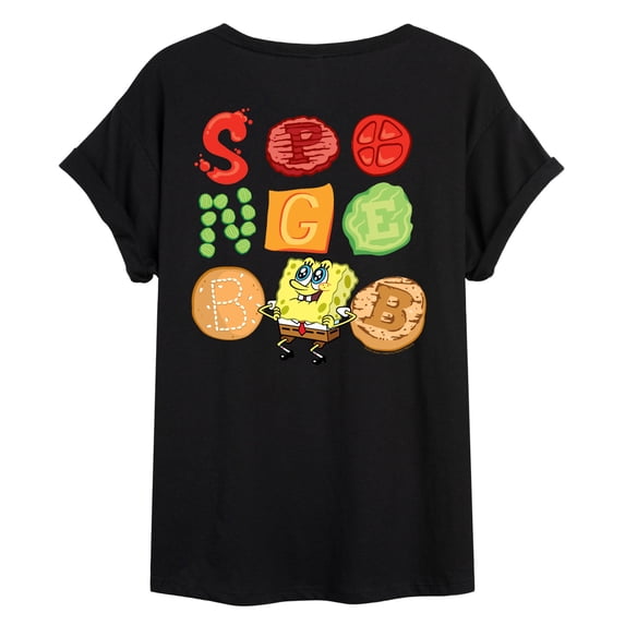 SpongeBob SquarePants - Krabby Patty - Juniors Oversized Graphic T-Shirt