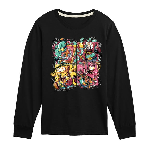 SpongeBob SquarePants - Krusty Group - Toddler & Youth Long Sleeve Graphic T-Shirt