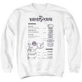 thumbnail image 1 of SpongeBob SquarePants Krusty Krab Menu Unisex Adult Crewneck Sweatshirt, White, Large, 1 of 4