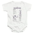 thumbnail image 1 of SpongeBob SquarePants Krusty Krab Menu Unisex Infant Snap Suit for Baby, White, Small, 1 of 4