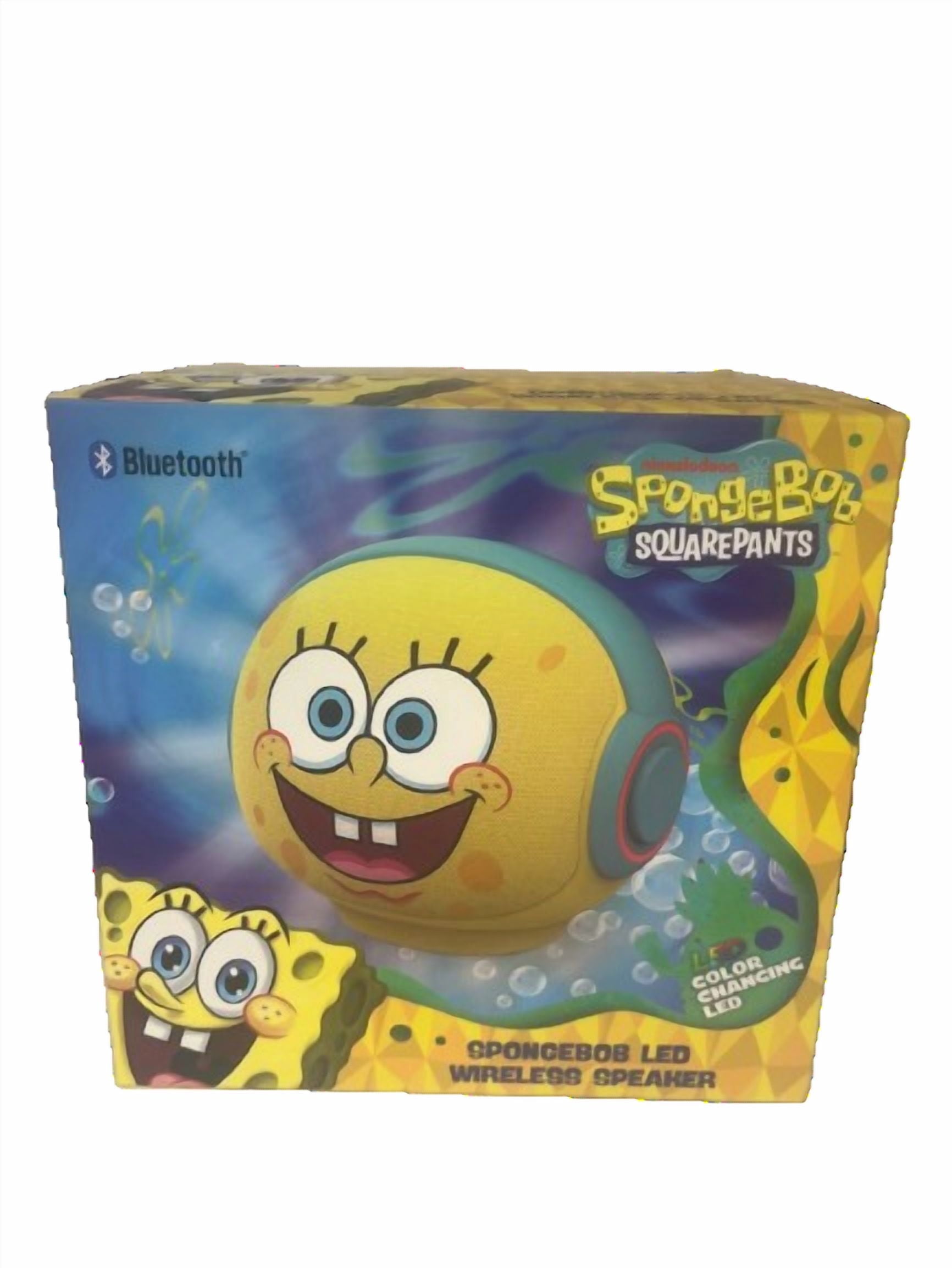 SpongeBob SquarePants LED Wireless Speaker – Bluetooth, Color Changing LED, Fun Design