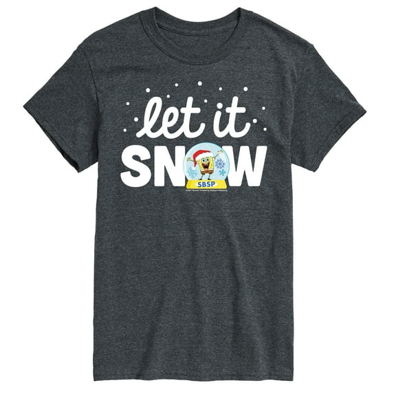 SpongeBob SquarePants - Let It Snow Christmas - Men's Short Sleeve Graphic T-Shirt