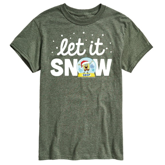 SpongeBob SquarePants - Let It Snow Christmas - Men's Short Sleeve Graphic T-Shirt