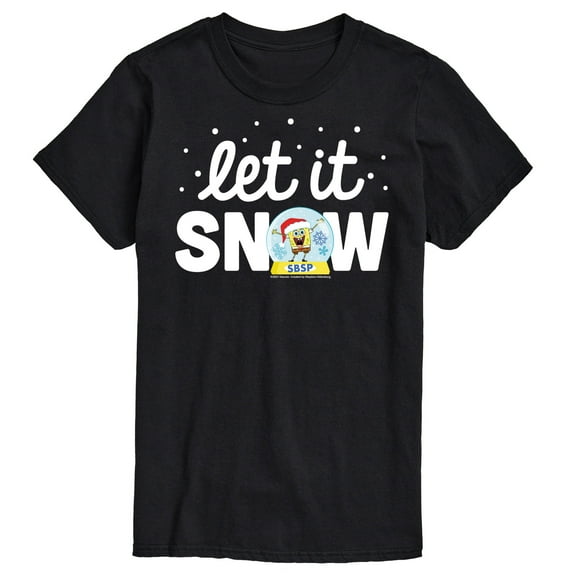 SpongeBob SquarePants - Let It Snow Christmas - Men's Short Sleeve Graphic T-Shirt