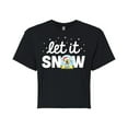 thumbnail image 1 of SpongeBob SquarePants - Let It Snow - Juniors Cropped Cotton Blend T-Shirt, 1 of 6