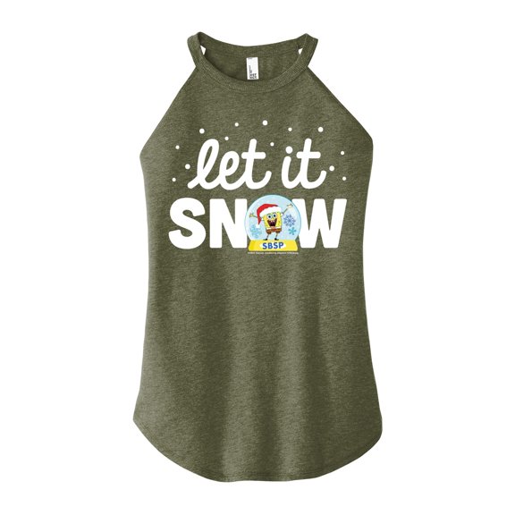 SpongeBob SquarePants - Let It Snow - Juniors High Neck Tank Top