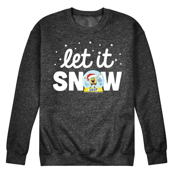 SpongeBob SquarePants - Let It Snow - Men's Crew Neck Fleece Pullover