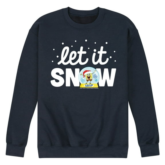 SpongeBob SquarePants - Let It Snow - Men's Crew Neck Fleece Pullover
