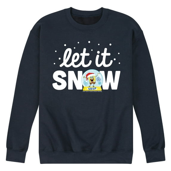 SpongeBob SquarePants - Let It Snow - Men's Crew Neck Fleece Pullover