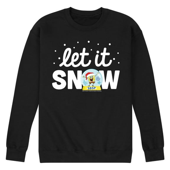 SpongeBob SquarePants - Let It Snow - Men's Crew Neck Fleece Pullover