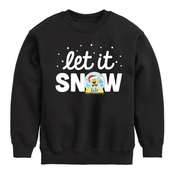 SpongeBob SquarePants - Let It Snow - Toddler And Youth Crewneck Fleece Sweatshirt