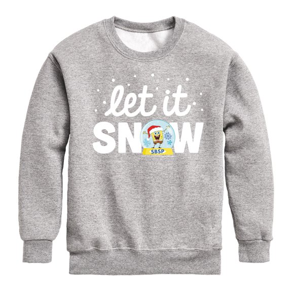 SpongeBob SquarePants - Let It Snow - Toddler And Youth Crewneck Fleece Sweatshirt