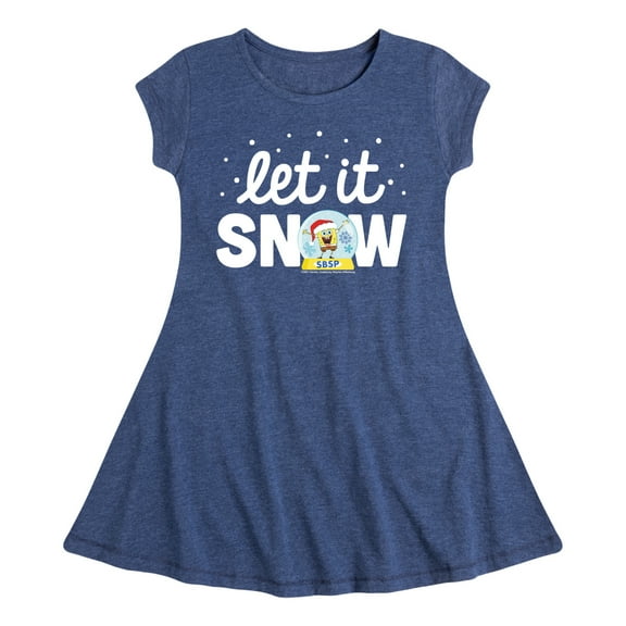 SpongeBob SquarePants - Let It Snow - Toddler And Youth Girls Fit And Flare Dress
