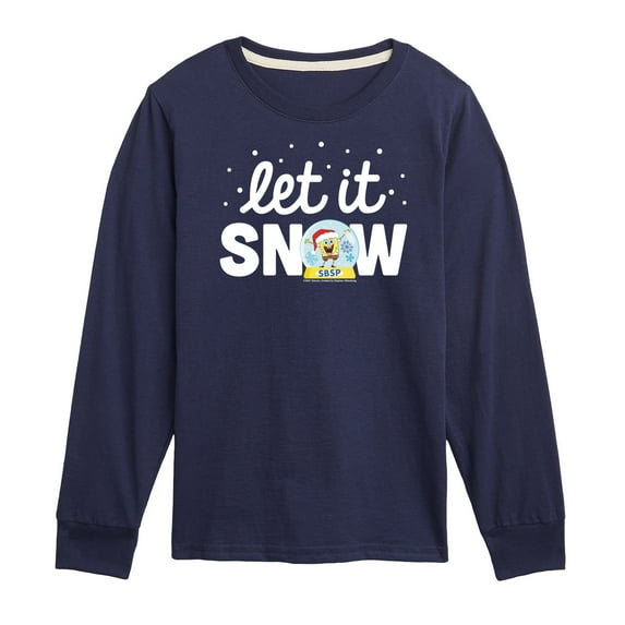 SpongeBob SquarePants - Let It Snow - Toddler And Youth Long Sleeve Graphic T-Shirt