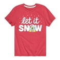thumbnail image 1 of SpongeBob SquarePants - Let It Snow - Toddler And Youth Short Sleeve Graphic T-Shirt, 1 of 6