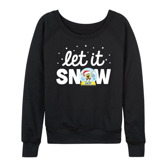 SpongeBob SquarePants - Let It Snow - Women's Lightweight French Terry Long Sleeve Shirt