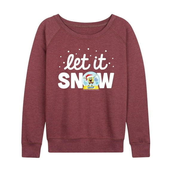 SpongeBob SquarePants - Let It Snow - Women's Lightweight French Terry Long Sleeve Shirt