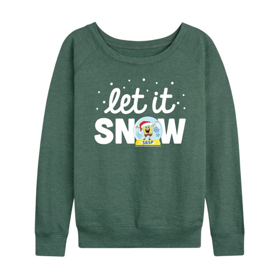 SpongeBob SquarePants - Let It Snow - Women's Lightweight French Terry Long Sleeve Shirt