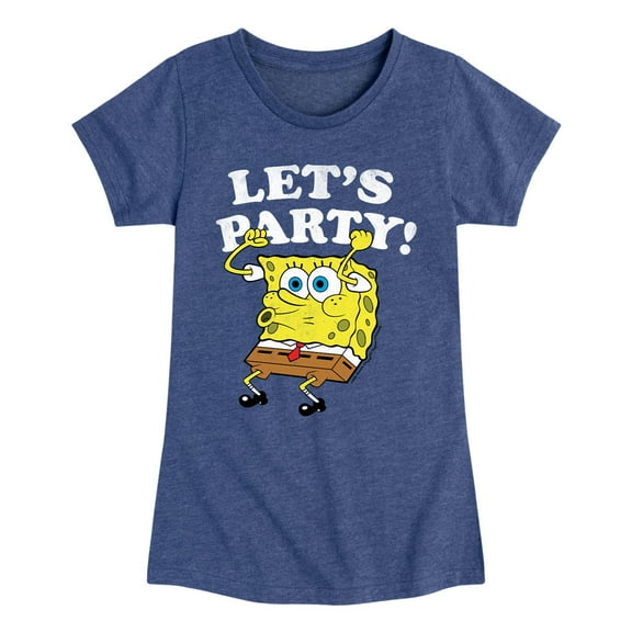 SpongeBob SquarePants - Let's Party - Toddler And Youth Girls Short Sleeve T-Shirt
