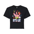 thumbnail image 1 of SpongeBob SquarePants - Lit Fireworks Patrick - Juniors Cropped Cotton Blend T-Shirt, 1 of 6
