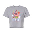 thumbnail image 1 of SpongeBob SquarePants - Lit Fireworks Patrick - Juniors Cropped Cotton Blend T-Shirt, 1 of 6