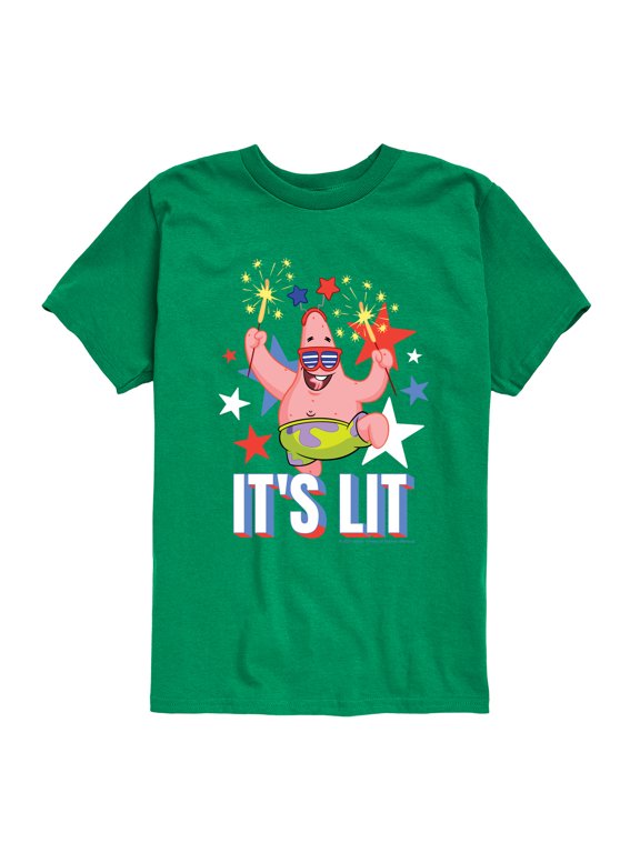 - Lit Fireworks Patrick Boys' Short Sleeve Graphic T-Shirt
