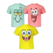 SpongeBob SquarePants Little Boys 3 Pack T-Shirts Toddler to Big Kid
