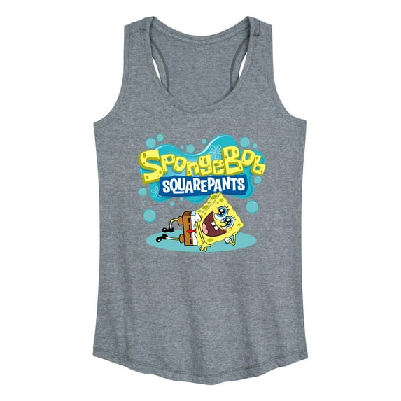 SpongeBob SquarePants - Logo Stretch Pose - Women's Racerback Tank Top