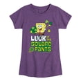 thumbnail image 1 of SpongeBob SquarePants - Luck Of The Square Pants - Girls Fitted Short Sleeve Tee, 1 of 6