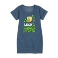 thumbnail image 1 of SpongeBob SquarePants - Luck Of The Square Pants - Girls Ss Fleece Dress, 1 of 5
