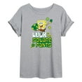 thumbnail image 1 of SpongeBob SquarePants - Luck Of The Square Pants - Juniors Ideal Flowy Muscle T-Shirt, 1 of 6