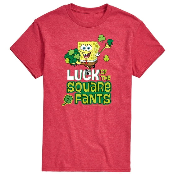 SpongeBob SquarePants - Luck Of The Square Pants St. Patricks Day - Men's Short Sleeve Graphic T-Shirt
