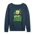thumbnail image 1 of SpongeBob SquarePants - Luck Of The Square Pants - Women's Lightweight French Terry Long Sleeve Shirt, 1 of 6
