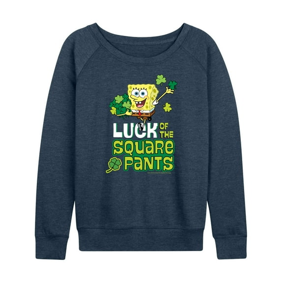 SpongeBob SquarePants - Luck Of The Square Pants - Women's Lightweight French Terry Long Sleeve Shirt