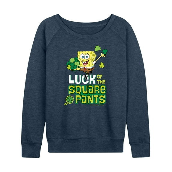 SpongeBob SquarePants - Luck Of The Square Pants - Women's Lightweight French Terry Long Sleeve Shirt