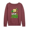 thumbnail image 1 of SpongeBob SquarePants - Luck Of The Square Pants - Women's Lightweight French Terry Long Sleeve Shirt, 1 of 6