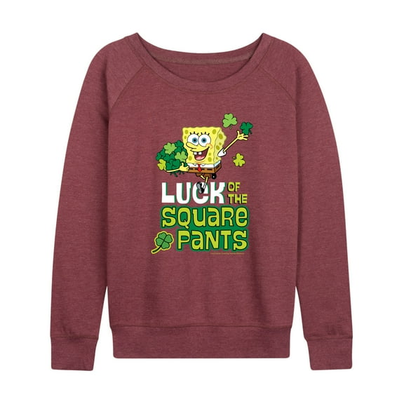 SpongeBob SquarePants - Luck Of The Square Pants - Women's Lightweight French Terry Long Sleeve Shirt