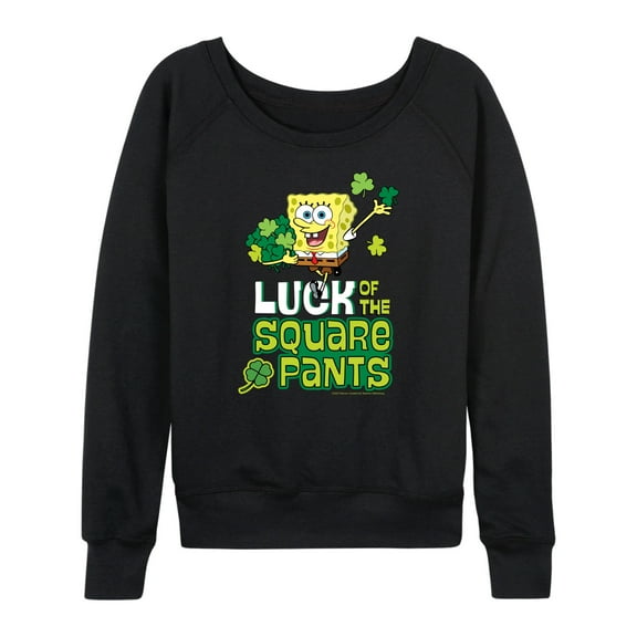 SpongeBob SquarePants - Luck Of The Square Pants - Women's Lightweight French Terry Long Sleeve Shirt