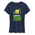 thumbnail image 1 of SpongeBob SquarePants - Luck Of The Square Pants - Women's Short Sleeve Graphic T-Shirt, 1 of 6